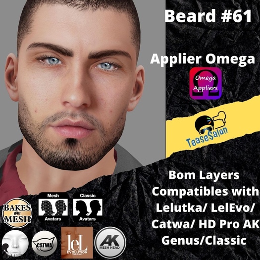 #TS# Beard #61 BOM - Lel Evo/Catwa HD Pro/AK/ Classic