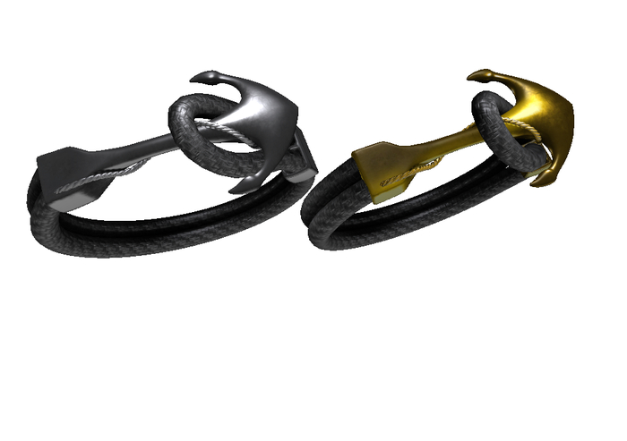 Anchor bracelet gray