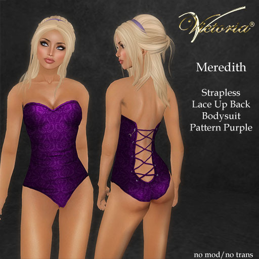 VictoriaV - Meredith Bodysuit Pattern Purple