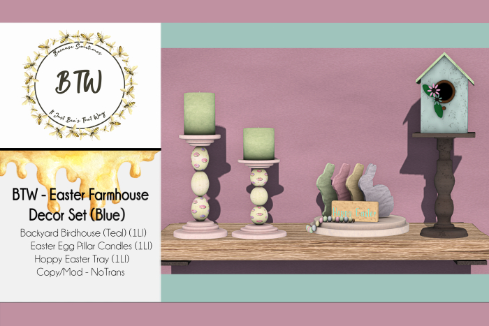 BTW - Easter Farmhouse Decor Set (Blue)