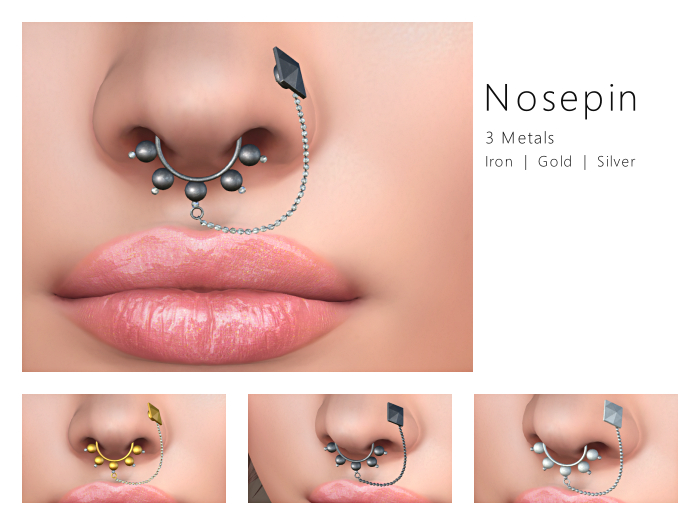 - Auralia - Septum Nose Rings -  3 Metals - Box