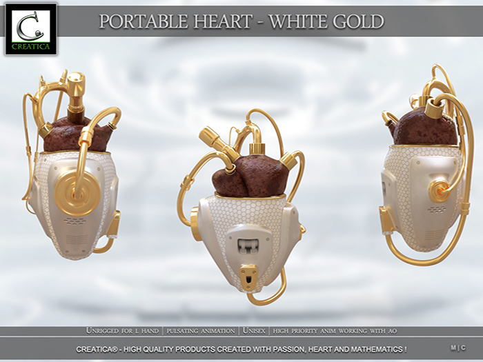 Portable Heart - White Gold by CREATiCA 