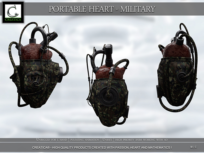 Portable Heart - Millitary by CREATiCA 
