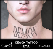 Corvus : Demon Neck Tattoo Bom