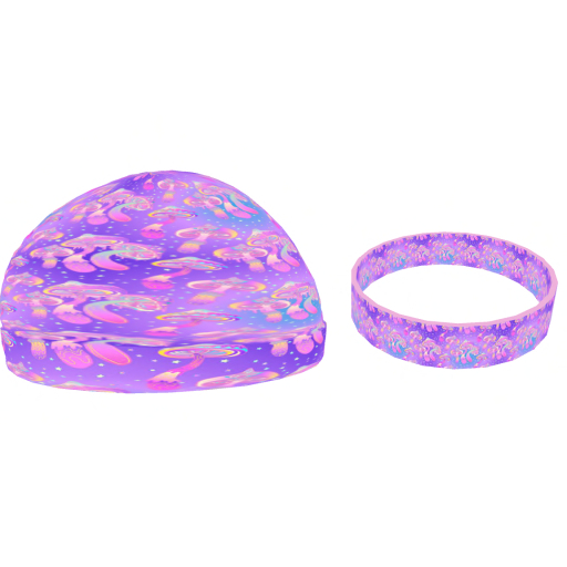 Pink Mushroom & Eyes Hat & Collar