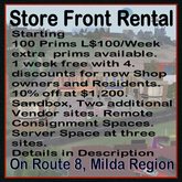 Store Fronts, Milda's Mall (complimentary Coffee Mug)
