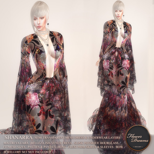 .:FlowerDreams:.Shanarra Gown - spring roses Demo