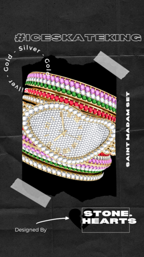 StoneXHearts - Cardi'Ye Bangle'N'Watch Set