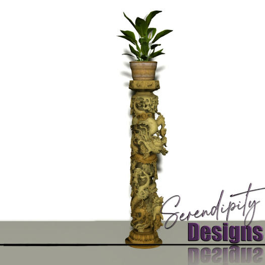 Serendipity Designs - TG BR Dragon Column Planter