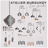 Atelier Burgundy . Lux . 21 Twisted Pendant Copper