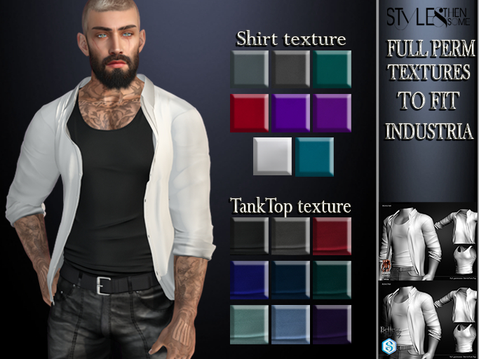 STYLES-INDUSTRIA Shirt&TankTop -Texture FULL PERM - Fatpack1