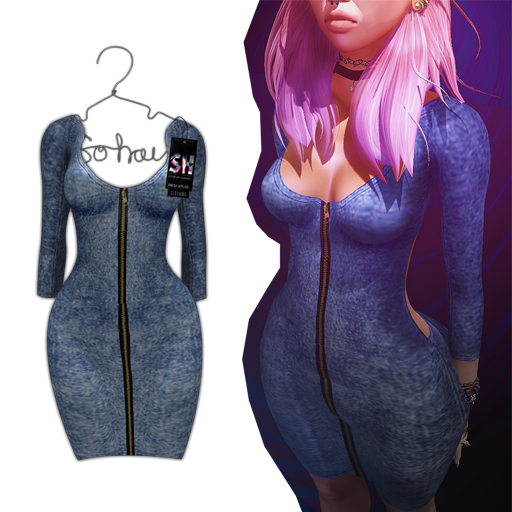 . So-Hai . Zipper Dress Jean