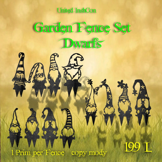 *UI* Garden Fence Set Dwarfs v