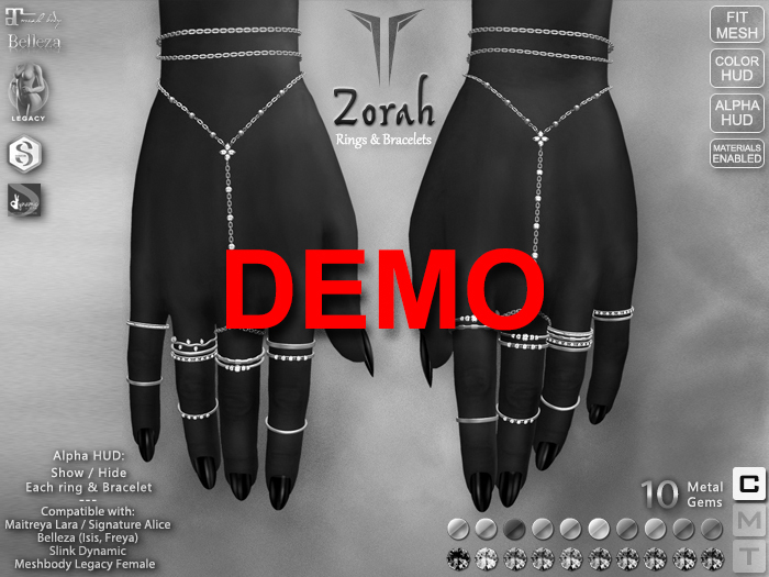 **RE** Zorah Bracelets & Rings - DEMO