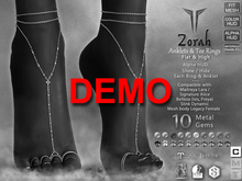 **RE** Zorah Anklets & Toe Rings - High & Flat - DEMO