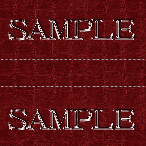 Zoy Texture [ Cable knit stripe Leather with stitching 01 ] Seamless - Red