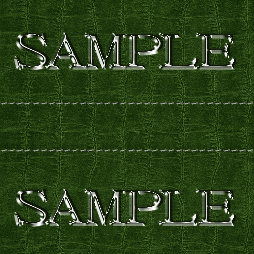 Zoy Texture [ Cable knit stripe Leather with stitching 01 ] Seamless - Green