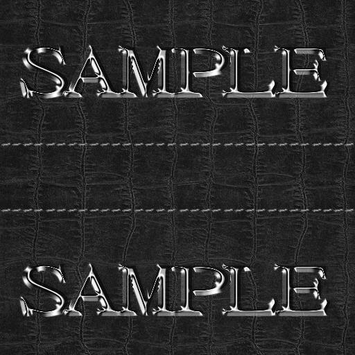 Zoy Texture [ Cable knit stripe Leather with stitching 01 ] Seamless - Black