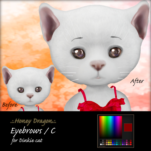 .:.H/D.:. Dinkie cat eyebrow C [21FDM8]