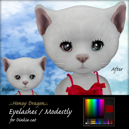 .:.H/D.:. Dinkie cat eyelashes C / Modestly [21FDM4]