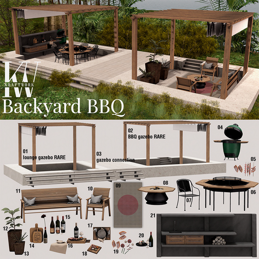 18 KraftWork Backyard BBQ . Lounge BQQ Board Clutter
