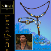 Peace Beads Necklace and bracelet set for him