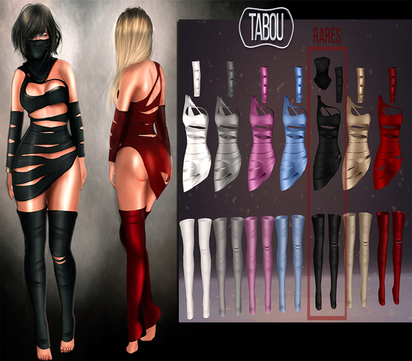 TABOU. High socks (maitreya)- red