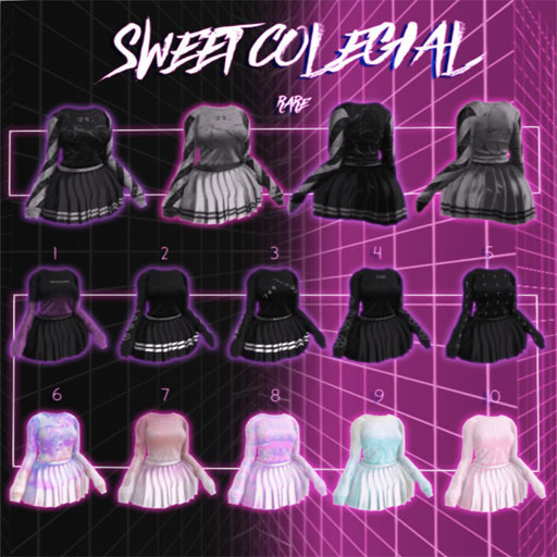 [TNK] SWEET COLEGIAL - MARBLE/WHITE RARE