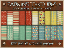 Parkins Textures - Retro Beach Set - 20x Full Perm Seamless 1024 - Fabric, Pattern, Holiday, Summer, Clothing, Cloth