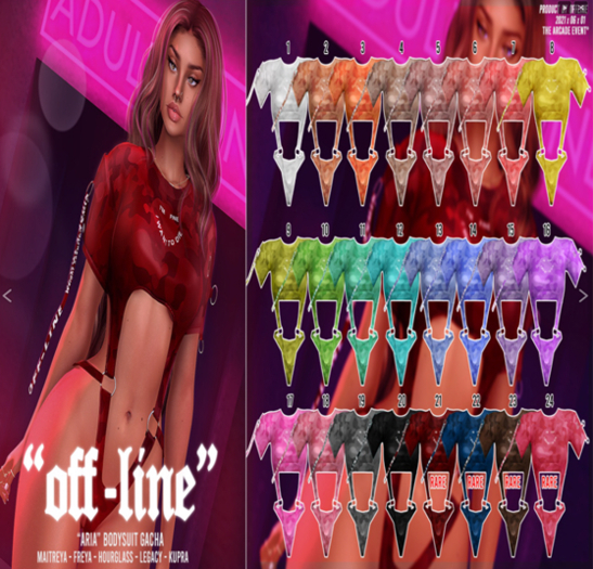 "Off-Line" x "Aria" Bodysuit / Lavender / Maitreya