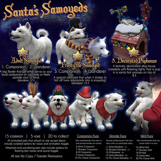 JIAN Santa's Samoyeds 19. Santa Held BOX