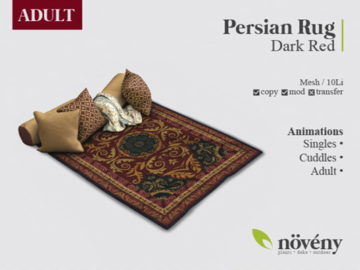 Noveny - Persian Rug - Dark Red (Adult)