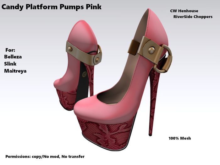[CW] -Candy Platform Pumps Pink-BOX