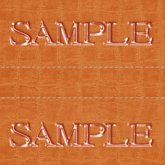 Zoy Texture [ Cable knit stripe Leather with stitching 02 ] Seamless - Orange