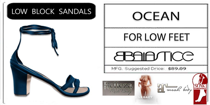 Baiastice_Low Block Sandals-Ocean