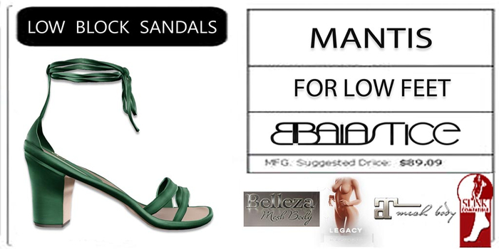 Baiastice_Low Block Sandals-Mantis