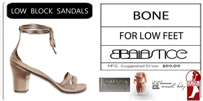 Baiastice_Low Block Sandals-Bone