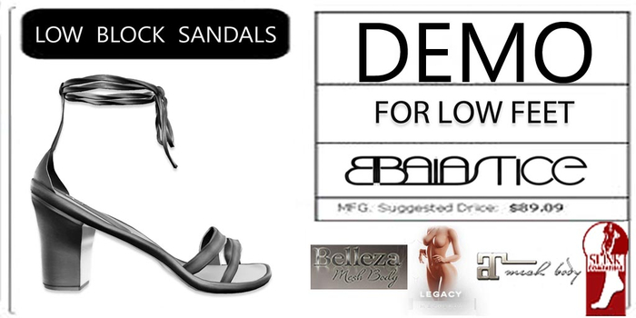 Baiastice_Low Block Sandals - DEMO