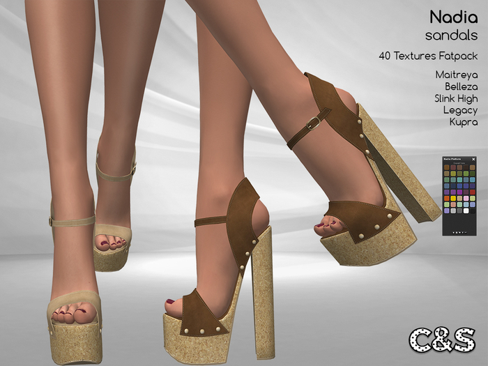 C&S Nadia Sandals for Maitreya Lara, Slink, Belleza, Legacy and Kupra. 40 Text.