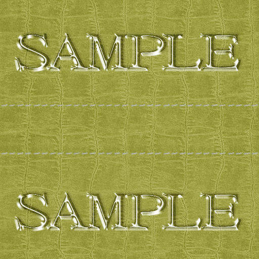 Zoy Texture [ Cable knit stripe Leather with stitching 03 ] Seamless - Moss Green