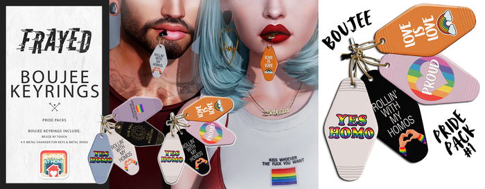 Frayed - Boujee Keyring - Pride Pack #1