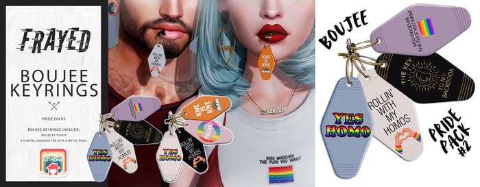Frayed - Boujee Keyring - Pride Pack #2