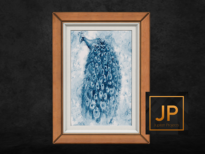 07 MADRAS Peafowl Wall Frame (2LI)