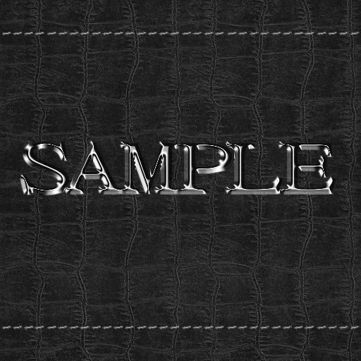 Zoy Texture [ Cable knit stripe Leather with stitching 04 ] Seamless - Black