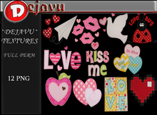 ^Dejavu^ Full Perm Love  Embroidery Tshirt Patch Png