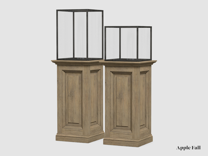 Apple Fall Gallery Podium Set - Stripped Oak
