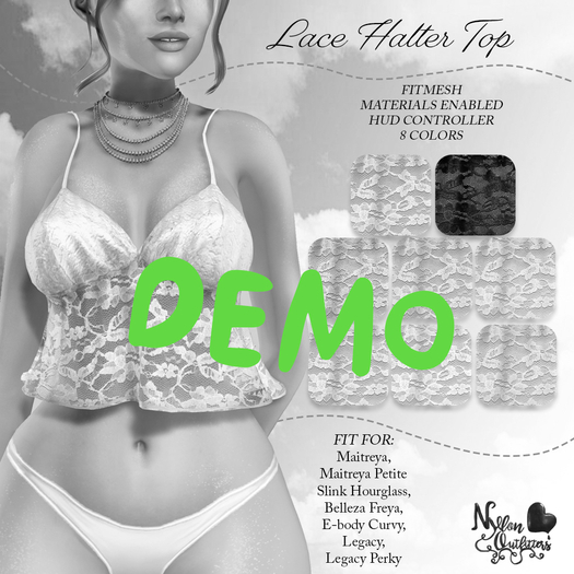 (NO) Lace Halter Top DEMO