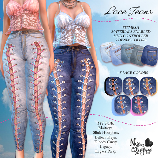 (NO) Lace Jeans