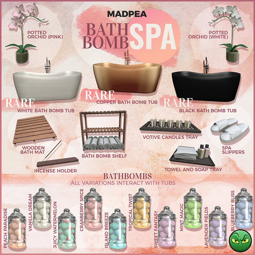 MadPea Bath Bomb Spa  *Full Set*