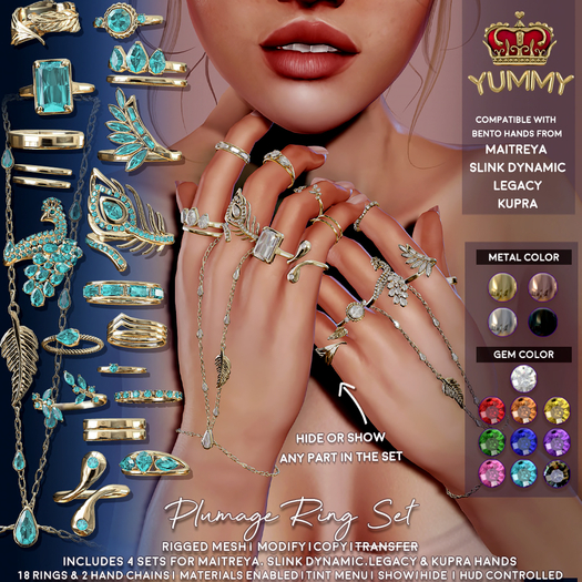(Yummy) Plumage Ring Set